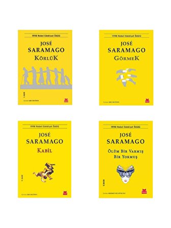 Jose Saramago 4 Kitap Set (Körlük, Görmek, Kabil, Ölüm Bir Varmış Bir Yokmuş)
