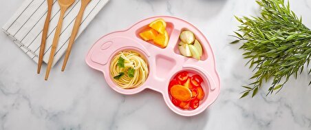 Lova Arabalı Mama Tabağı Pembe - Yemek Yemeyi Çocuklarınız İçin Eğlenceli Hale Getirin