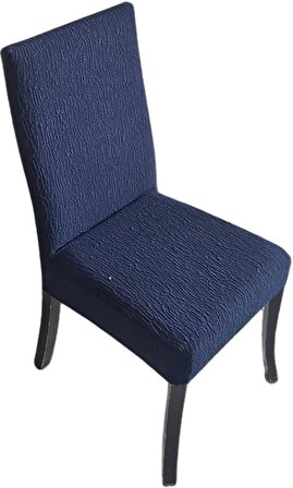 Jakarlı Düz Desen Sandalye kılıfı Yüksek Esnekli Sandalye örtüsü (1 adet)