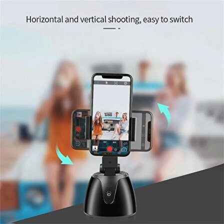 360° Ayarlanabilir Akıllı Selfie Video Takip Telefon Tutucu Otomatik Yüz ve Nesne İzleme Gimbal