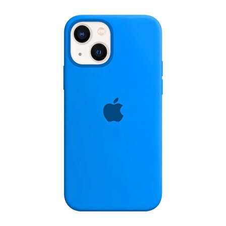 iPhone 13 İçi Kadife Logolu Silikon Lansman Kılıf
