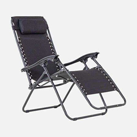 Bidesenal Yatarlı Koltuk Bahçe Plaj Şezlong Kamp Sandalyesi 120 kg Pozisyonlu Koltuk