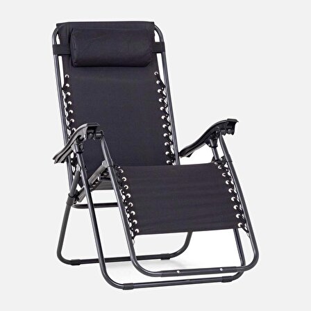 Bidesenal Yatarlı Koltuk Bahçe Plaj Şezlong Kamp Sandalyesi 120 kg Pozisyonlu Koltuk