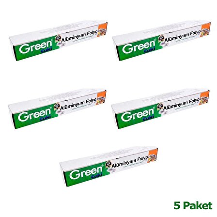 Green Cuki Alüminyum Folyo - 30 Cm. x 100 Metre - 5 Paket