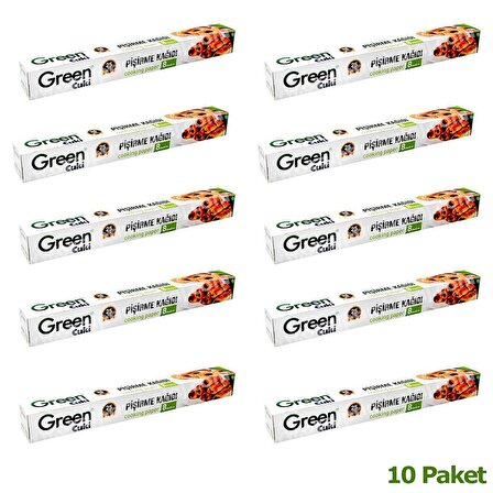 Green Cuki Yağlı Fırın Tepsi Pişirme Kızartma Kağıdı - 8 Metre - 10 Kutu