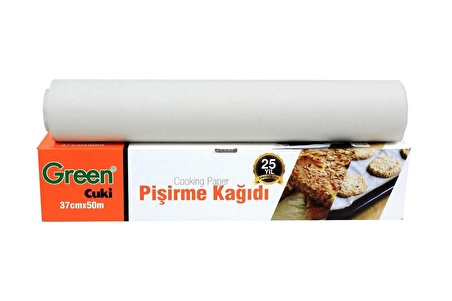 Green Cuki Yağlı Fırın Tepsi Pişirme Kızartma Kağıdı - 37 Cm. x 50 Metre - 10 Kutu