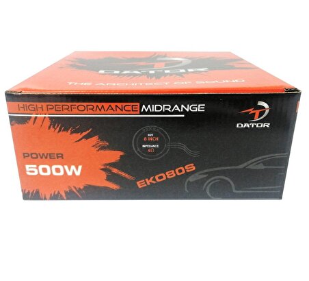 Dator EKO80S Profesyonel 2 Adet 20 Cm Midrange 500W Maksimum 125W RMS