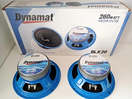 Dynamat 20 Cm Midrange Dynamat BLX20 260W Maksimum 100W RMS Midrange 20CM 1 Takım