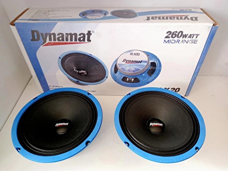 Dynamat 20 Cm Midrange Dynamat BLX20 260W Maksimum 100W RMS Midrange 20CM 1 Takım