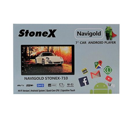 Navigold Stonex 710 7” 10.1 Android Double Oto Teyp Geri Görüş Kamerası Hediyeli