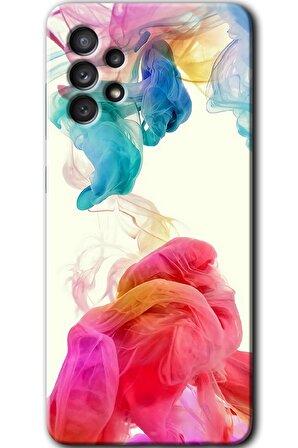 Galaxy A52s Kılıf HD Desen Baskılı Arka Kapak - Gökkuşağı Color 