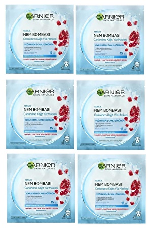 Normal & Kuru Ciltler Için Nem Bombası Canlandırıcı Kağıt Yüz Maskesi 32 gr 6'Lı Set 3600541943735