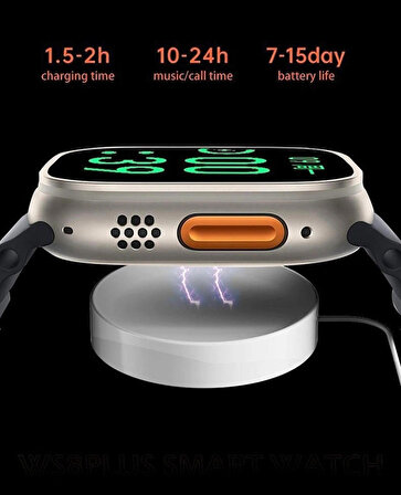 Saatimonline Gs Ultra 8 Max Turuncu Akıllı Saat