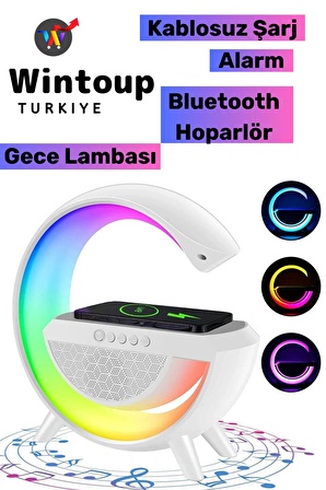 Kablosuz Şarjlı Bluetooth Hoparlör Wireless 7 Renk Göstergeli