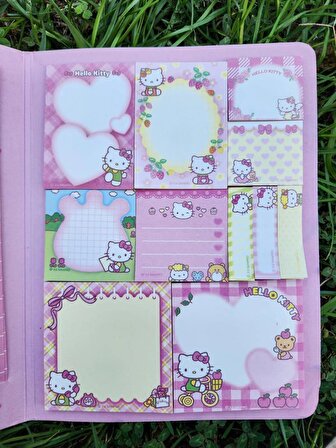 Kawaii Sanrio Yapışkanlı Postitli Defter Hello Kitty Planlayıcı Not Defteri Sticker