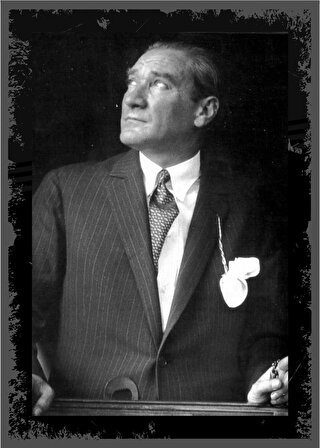 Mustafa Kemal Atatürk Ahşap Retro Vintage Poster28 x 20