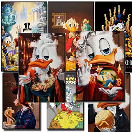 Retro Donald Duck karikatür 29 lu Duvar Posteri 10cm*15cm