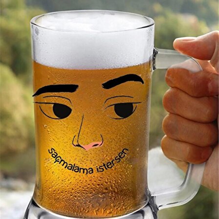 Saçmalama İstersen Tasarımlı Bira Bardağı