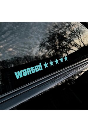 Wanted Led Sticker 5 Yıldız Araba Cam Içi Oto Led 5 Farklı Mod
