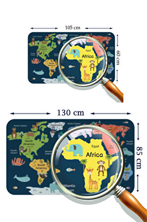 Harita Sepeti Eğitici Dünya Haritası Dünya Atlası Çocuk Ve Bebek Odası Duvar Sticker 3810