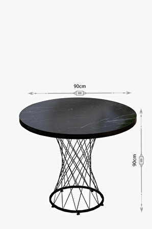 90x90cm Vazo Ayak Mutfak Masası