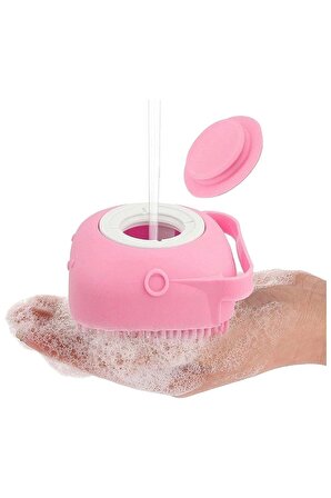 2 Adet Silikon Banyo Duş Jeli Kesesi Hazneli Şampuan Peeling Vücut Masaj Fırçası Bulaşık Yıkama Lif
