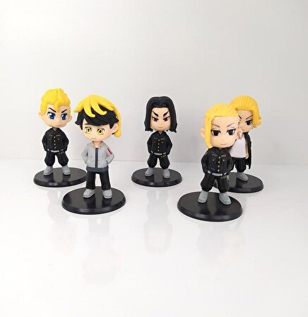 Tokyo Revengers 5 li Set Anime Aksiyon Figür Karakterleri 10 cm