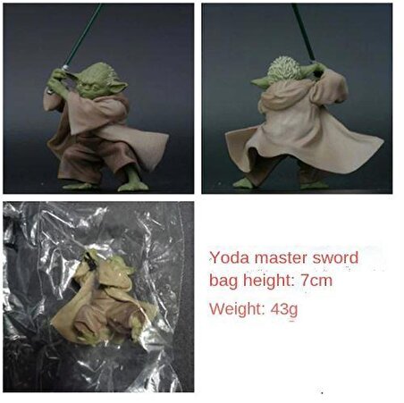 Star Wars Master Usta Baby Yoda 7cm Yıldız Savaşı karakterleri kılıç ile usta Sword aksiyon figürü