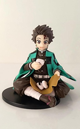 Anime Demon Slayer Kimetsu No Yaiba Tanjiro 10 cm Oturan Karakter Figür Oyuncak Biblo 