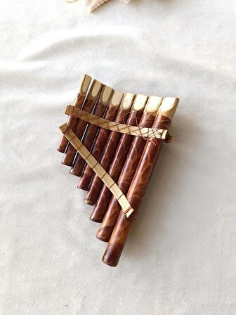 Pan Flüt Bambu Boyalı Ahşap El Sanatları Dekoratif 8 Nota Müzik