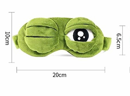 Kurbağa Peluş Uyku Göz Bandı Bandana
