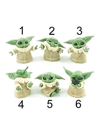 Star Wars 3D Baby Yoda Mini Figür Oyuncak 6cm