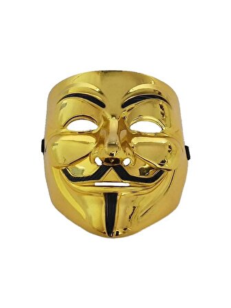 Halloween Maskesi Cadılar Bayramı Gold V For Vendetta Maske Unisex