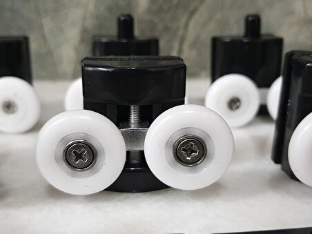 Venita Siyah Duşakabin Cam Kabin Tekerleği Takım 24 mm