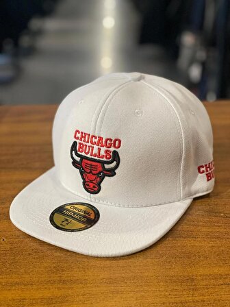 Chicago Bulls Beyaz Hip Hop Snapback Rapper Cap Şapka