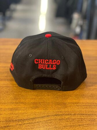 Chicago Bulls Siyah Renk Hip Hop Snapback Rapper Cap Şapka
