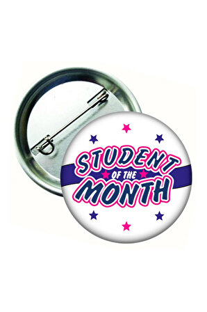 Student of The Month İngilizce Öğrenci Rozeti (20 Adet)