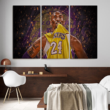 Kobe Bryant Los Angeles Lakers Kanvas Tablo / Black Mamba ( TEK PARÇA )