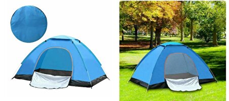 6 Kişilik Renkli Dayanıklı Kamp Çadırı 220x250x150