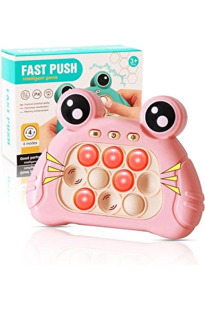 Popit Işıklı Oyun Stres Giderici Çocuk Fidget Kabarcık Elektronik Pro Hızlı Quiçk Push Pop Pembe