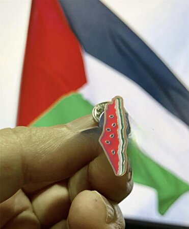 Filistin Direnişi Sembolü Karpuz Filistin Haritası Rozet 1 adet