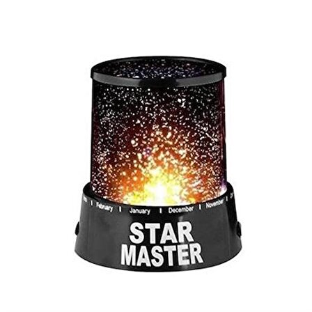 BUFFER® Star Master Pilli Gökyüzü Projeksiyonlu Led Renkli Yıldızlı Tavan Işık Yansıtma Gece Lambası