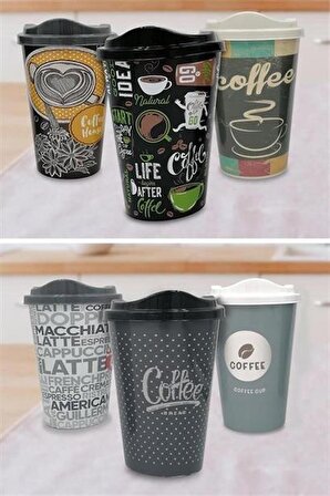 BUFFER® 3 Adet Kahve Bardağı Seti Dekoratif Plastik Kahve Muhafaza Bardağı