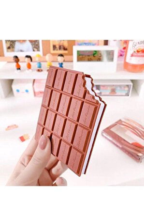 Ithal Mis Sütlü Çikolata Kokulu Kalıp Kahverengi Çikolatalı Silikon Kapaklı Not Defteri Çizgisiz