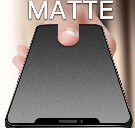 Apple iPhone 7 / 8 / SE Uyumlu SİYAH Mat Seramik Parmak izi Bırakmayan Nano 9D Ekranı Tam Kaplayan Kavisli Kırılmaz Cam İnce Esnek Ekran Koruyucu iPhone 7 / 8 / SE (Anti Parmak İzi)