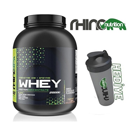 Whey Protein Tozu - 2000gr - Çikolata Aromalı + Shaker