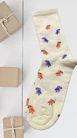 6'lı Papağan Desenli Soket Çorap