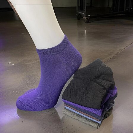 6’lı Kadın Rengarenk Patik Çorap
