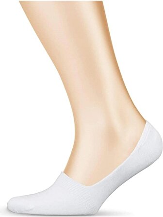 12 Çift Dikişsiz Yıkamalı Beyaz Babet Çorap