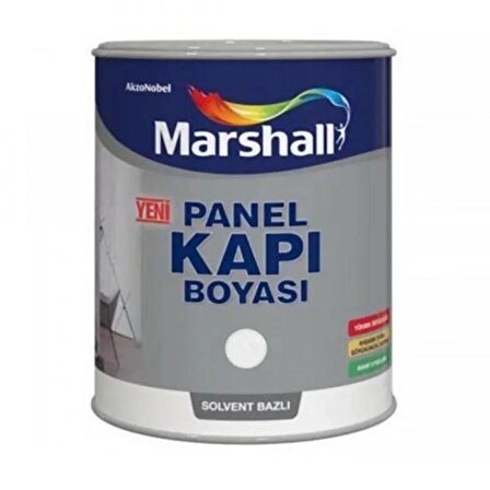 Marshall Solvent Bazlı Panel Kapı Boyası 2,5 lt Marshall Baz / Renk Çeşidi Seçiniz: Beyaz